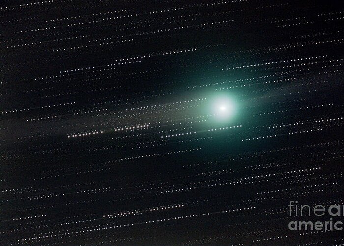 Astronomy Greeting Card featuring the photograph Comet Lulin by John Chumack