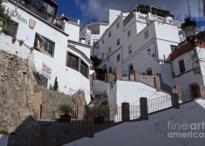 Spain Greeting Card featuring the photograph Competa steps by Rod Jones