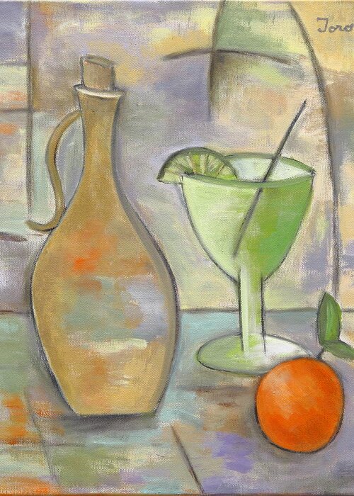 Still Life Greeting Card featuring the painting Con Limon by Trish Toro