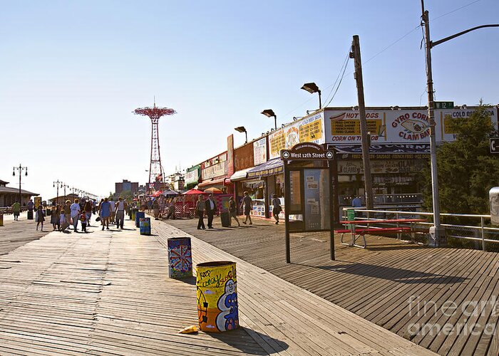 Coney Island Greeting Card featuring the photograph Coney Island Memories 8 by Madeline Ellis