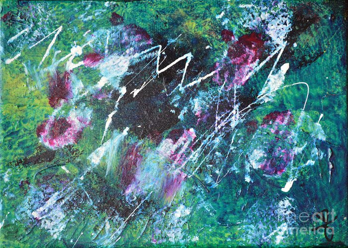 Abstract Painting Paintings Greeting Card featuring the painting Connected by Belinda Capol