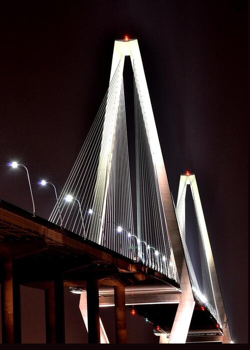 Cooper River Greeting Card featuring the photograph Cooper River Bridge by Jeff Bjune 