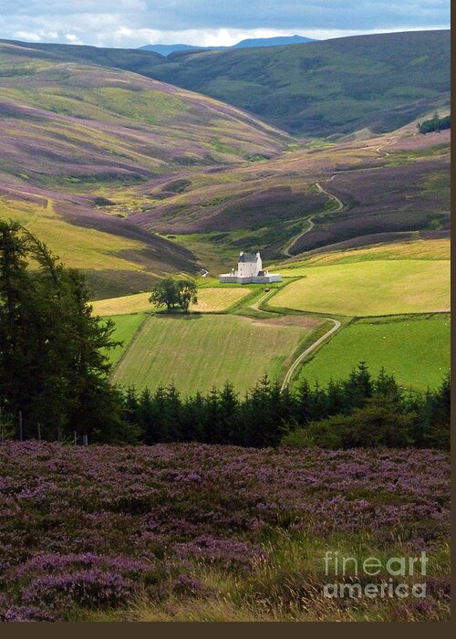 Corgarff Castle Greeting Card featuring the photograph Corgarff Castle - Heather Hills by Phil Banks