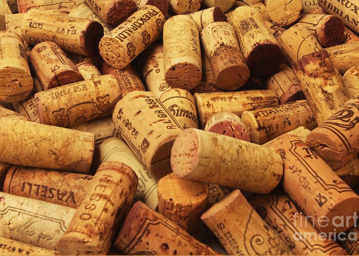 Wine Greeting Card featuring the photograph Corks by Stefano Senise