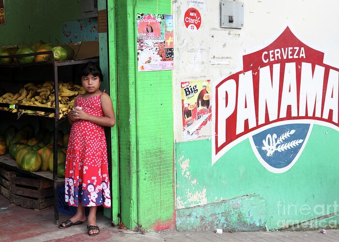 Panama Greeting Card featuring the photograph Corner Shop Panama by James Brunker