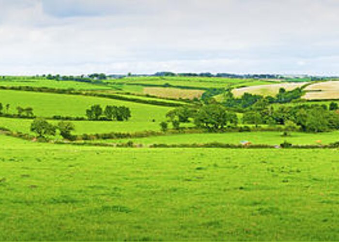 Panoramic Greeting Card featuring the photograph Cornwall Panorama Color by Chevy Fleet