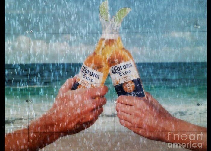  Greeting Card featuring the photograph Coronas in the Rain by Kelly Awad
