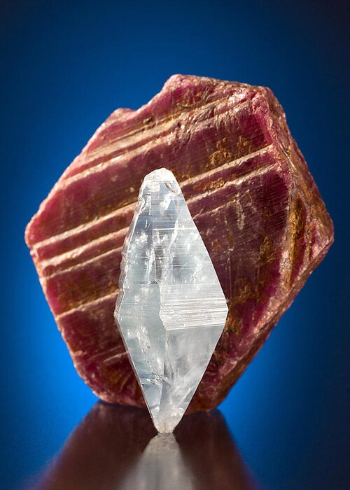 Ruby Greeting Card featuring the photograph Corundum by Charles D Winters