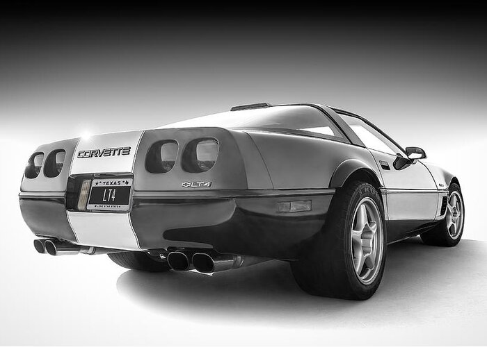 Chevrolet Greeting Card featuring the digital art Corvette C4 by Douglas Pittman