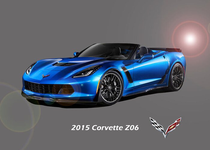 Art For Sale Greeting Card featuring the digital art Corvette Z06 Convertible by Gregory Murray