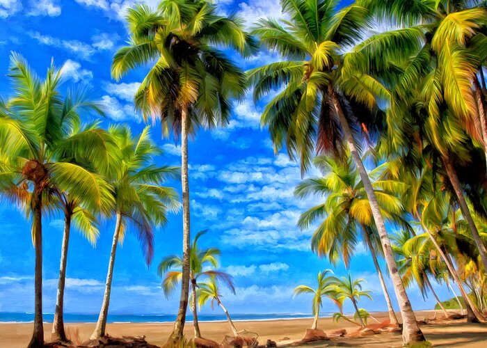 Tropical Greeting Card featuring the painting Costa Rican Paradise by Michael Pickett