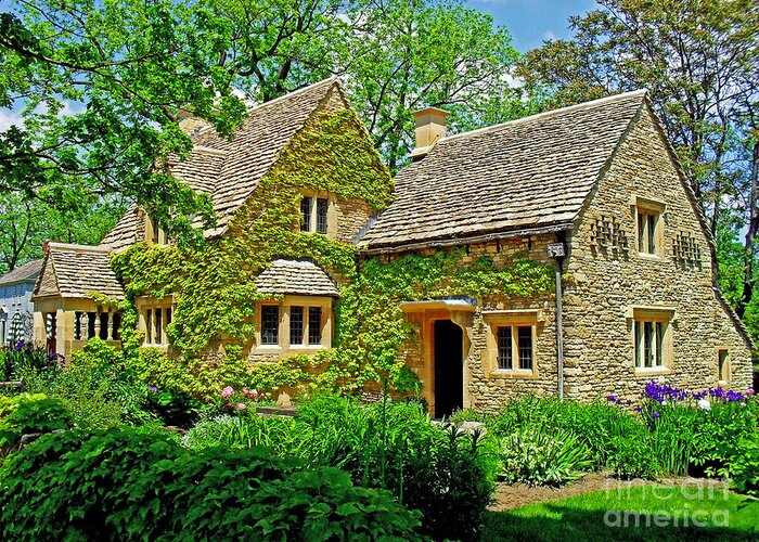  Cotswold Cottage Greeting Card featuring the photograph Cotswold Cottage by Rodney Campbell