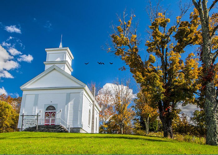 Church Greeting Card featuring the photograph Country Church by Cathy Kovarik
