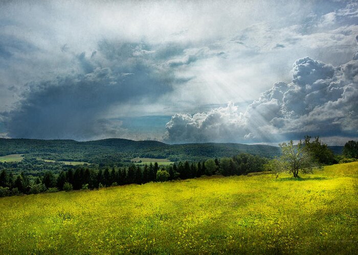 Eternal Greeting Card featuring the photograph Country - Eternal hope by Mike Savad