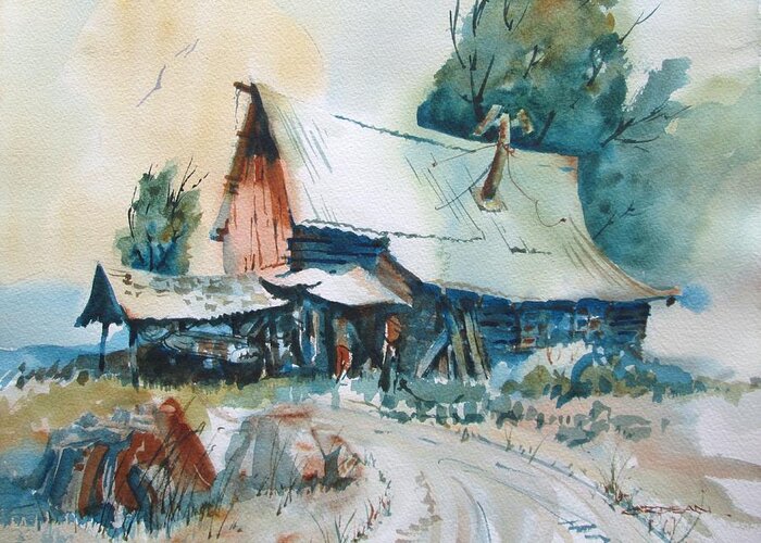 Barns Greeting Card featuring the painting Country Livin' by Jackson Ordean