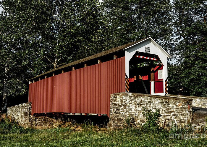 Landscape Greeting Card featuring the photograph Covered Bridge by Timothy Clinch