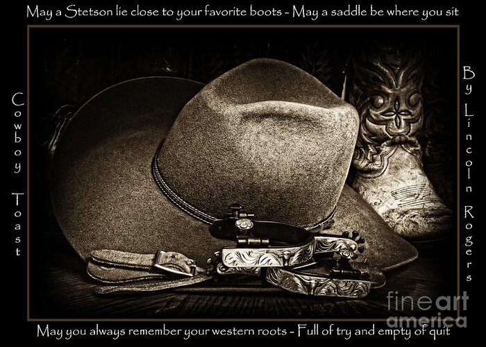 Cowboy Greeting Card featuring the photograph Cowboy Toast by Lincoln Rogers