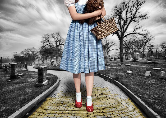 The Wizard Of Oz Greeting Card featuring the photograph Creepy Dorothy In The Wizard of Oz by Tony Rubino