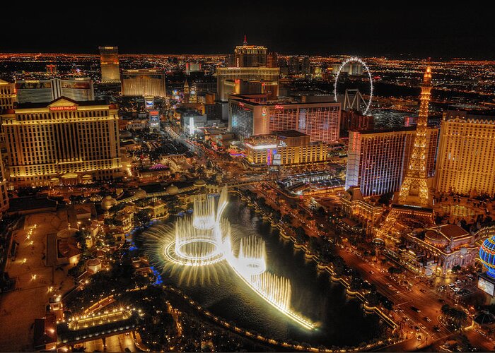 Las Vegas Greeting Card featuring the photograph Cresendo by Stephen Campbell