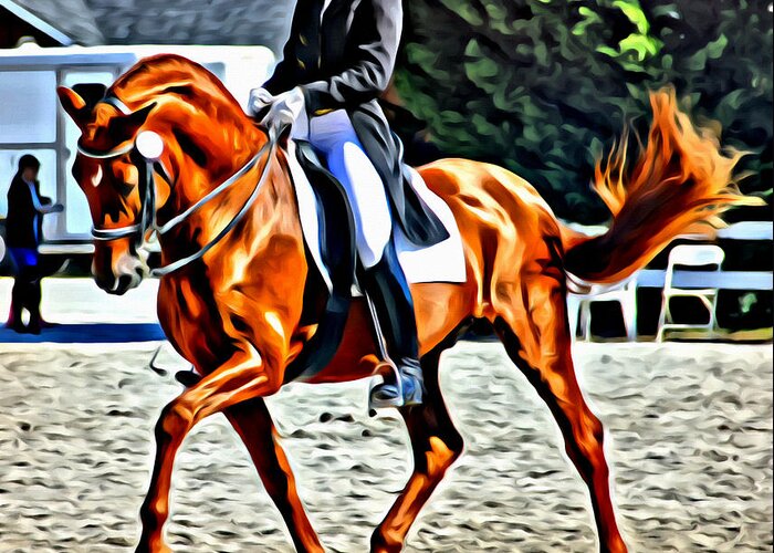 Dressage Greeting Card featuring the photograph Crested by Alice Gipson