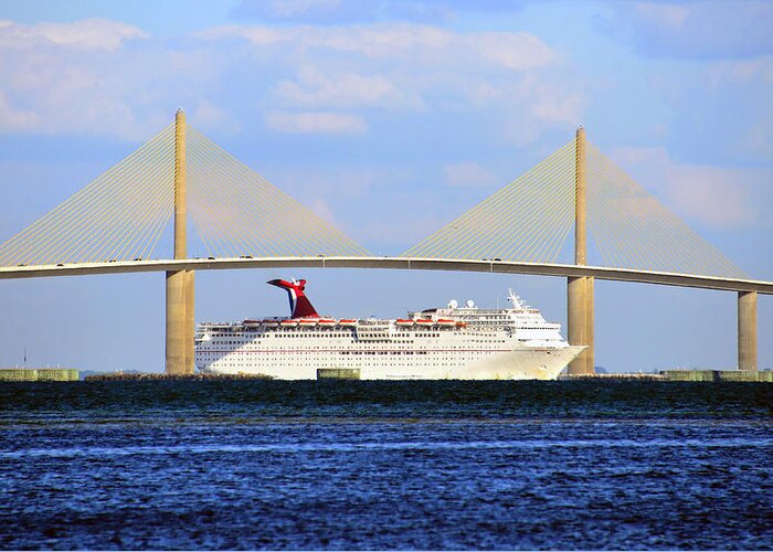 Fine Art Photography Greeting Card featuring the photograph Cruising Tampa Bay by David Lee Thompson