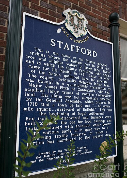 Historic Greeting Card featuring the photograph CT-001 Stafford by Jason O Watson