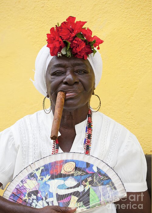 Cuba Greeting Card featuring the photograph Cuban Lady Two by Chris Dutton