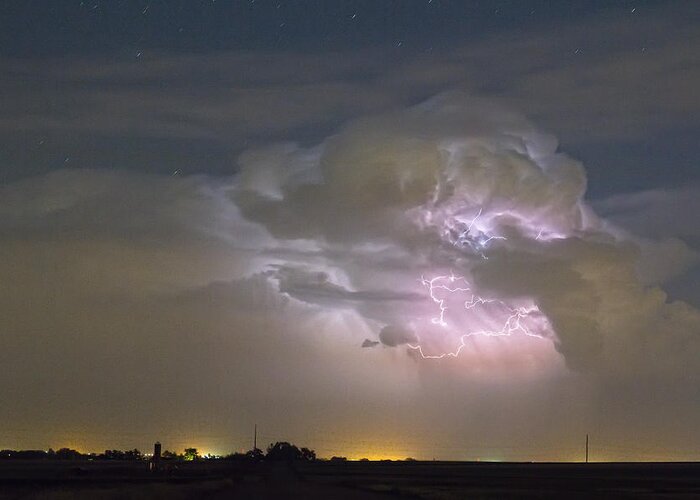 Lightning Greeting Card featuring the photograph Cumulonimbus Cloud Explosion by James BO Insogna