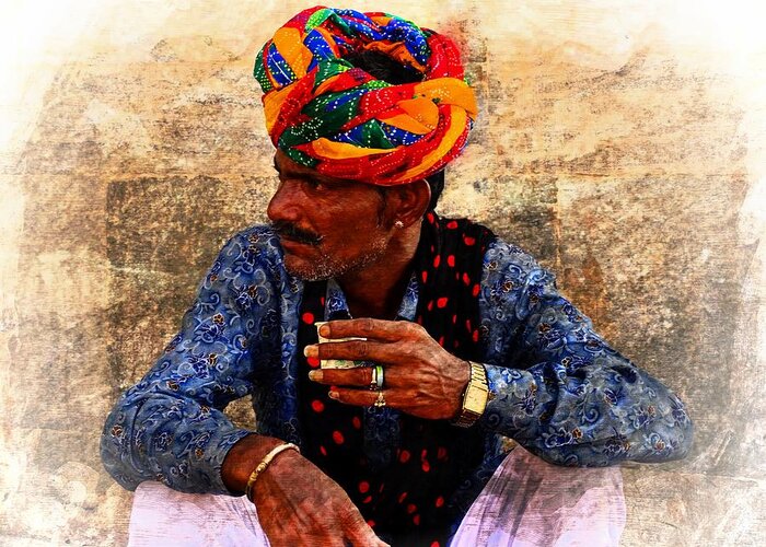 Cuppa Greeting Card featuring the photograph Cuppa Tea Chai Rajasthan India Udaipur by Sue Jacobi