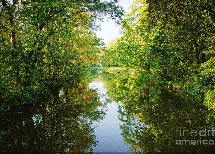 Canal Greeting Card featuring the photograph D and R Canal by Debra Fedchin