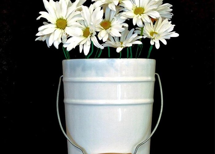 Photo Greeting Card featuring the photograph Daisies Fill My Bucket List by Marsha Heiken