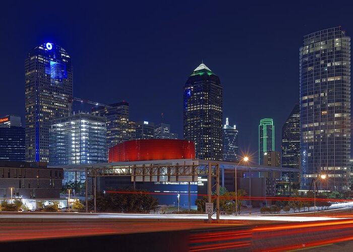 Dallas Greeting Card featuring the photograph Dallas Arts District At Night HD by Jonathan Davison
