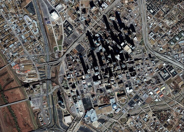 Dallas Greeting Card featuring the photograph Dallas by Geoeye/science Photo Library