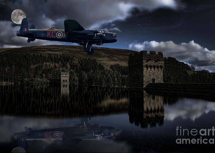 Dambuster Greeting Card featuring the photograph Dambuster practice by Steev Stamford