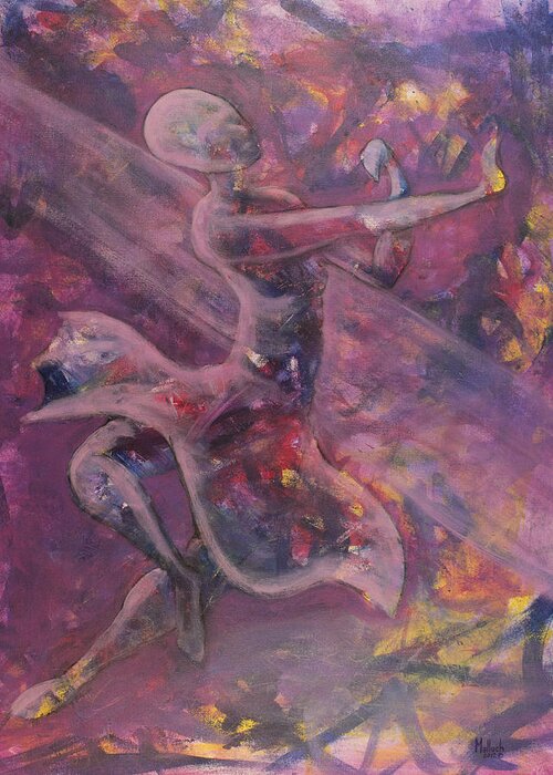 Dancer Greeting Card featuring the painting Dancer by Jack Malloch