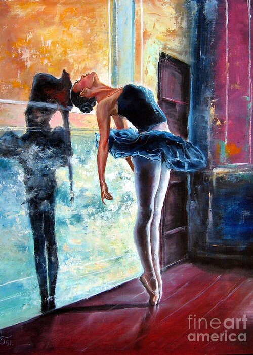 Dance Greeting Card featuring the painting Dancer by Osi