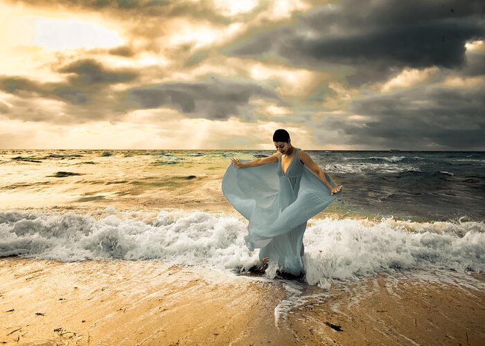 Surf Greeting Card featuring the photograph Dancing in the Surf by Matthew Pace