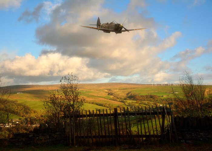 Spitfire Greeting Card featuring the photograph Dancing on the Dales by Jason Green