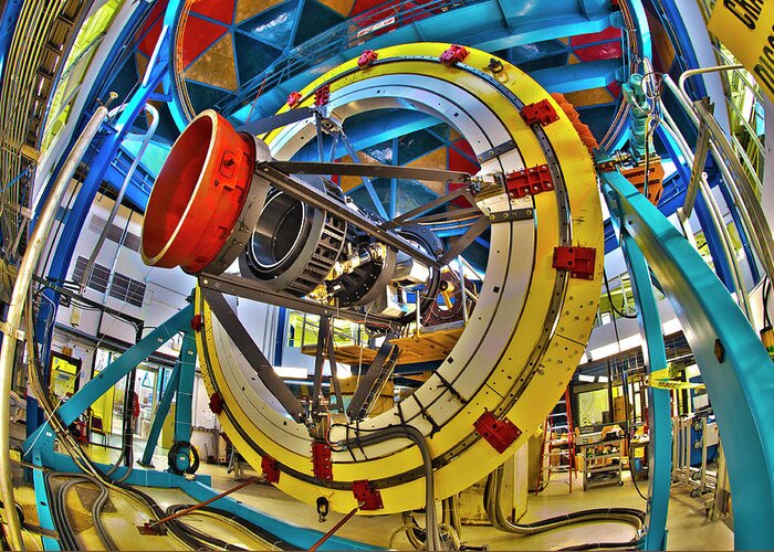 Dark Energy Camera Greeting Card featuring the photograph Dark Energy Camera Telescope Simulator by Fermi National Accelerator Laboratory/us Department Of Energy/science Photo Library