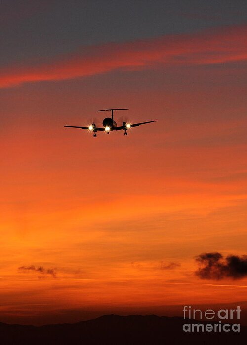 Turboprop Greeting Card featuring the photograph Dawn by Alex Esguerra