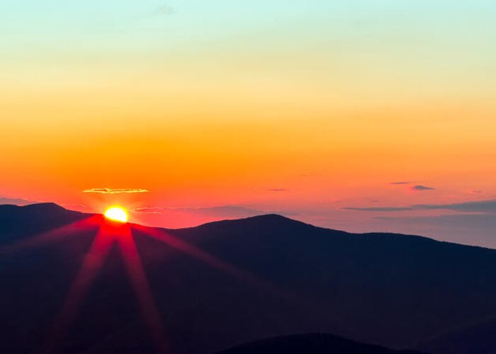 Mount Washington Greeting Card featuring the photograph Dawn On Boott Spur Trail by Jeff Sinon