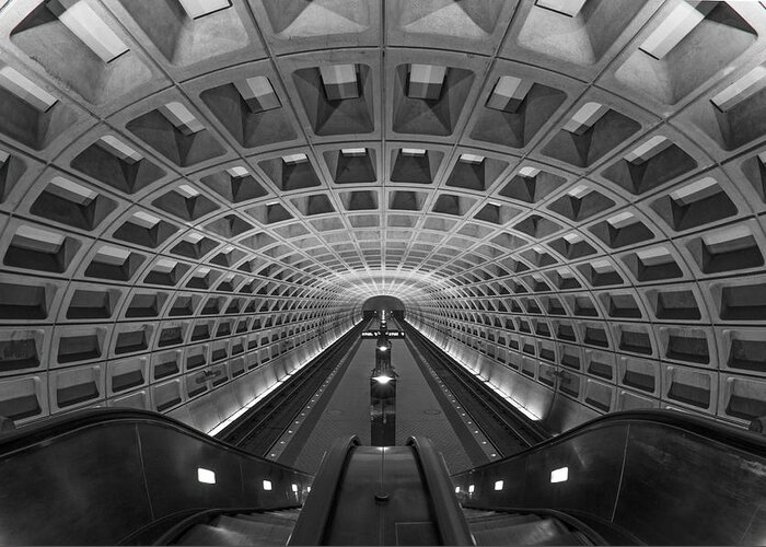 Washington Dc Greeting Card featuring the photograph D.C. Subway by Dustin LeFevre