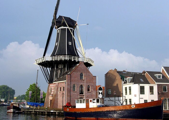 Netherlands Greeting Card featuring the photograph De Adriaan 1 by Gerry Bates