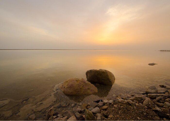 Dead Sea Greeting Card featuring the photograph Dead Sea Sunrise by David Morefield