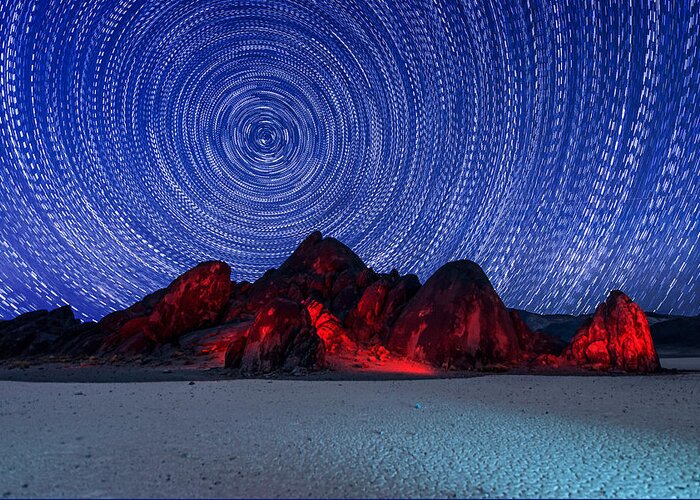 Death Valley Greeting Card featuring the photograph Death Star by Dustin LeFevre