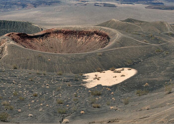 Little Hebe Crater Greeting Card featuring the photograph Death Valley Spatter Cone by Adam Jewell