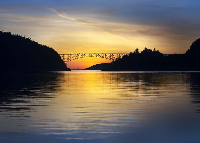 Deception Pass Greeting Card featuring the photograph Deception Pass Bridge by Sonya Lang