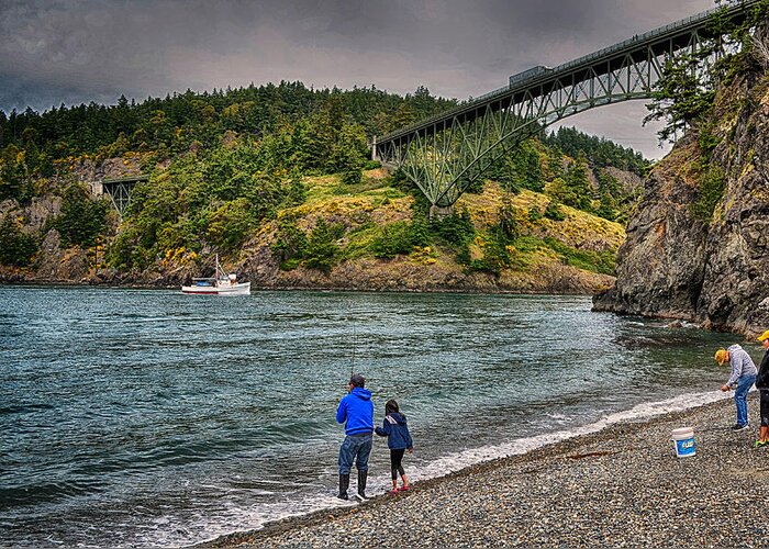 Whidbey Island Greeting Card featuring the photograph Deception Pass by Kelly Reber