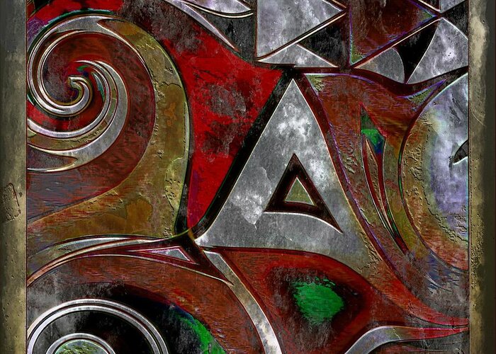 Delta Sigma Theta... Greeting Card featuring the digital art Delta Inspired Abstract by Lynda Payton