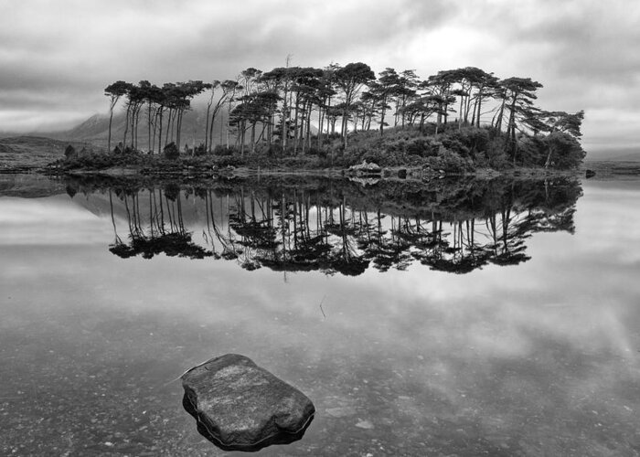 Mono Greeting Card featuring the photograph Derryclare in Mono by Celine Pollard